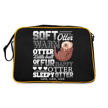 Otter Soft Otter Warm Otter - Retro Bag - black/gold - Back