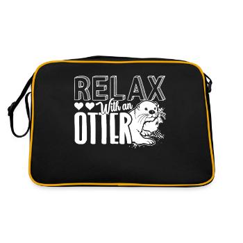 Otter Relax With An Otter - Retro Bag - black/gold - Back