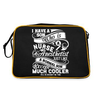 Nurse Anesthetist My Son Is A Nurse Anesthetist - Retro Bag - black/gold - Back