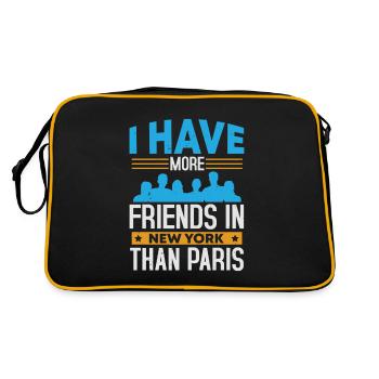 J’AI PLUS D’AMIS À NEW YORK QU’À PARIS - Sac Retro - noir/or - Dos