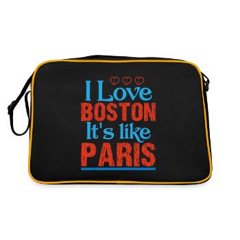 I LOVE BOSTON IT S LIKE PARIS - Retro Bag - black/gold - Back