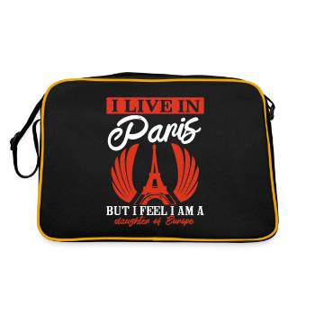 J’HABITE À PARIS MAIS JE ME SENS FILLE DE - Sac Retro - noir/or - Dos