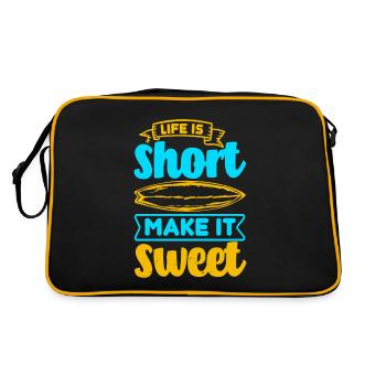 LA VIE EST COURTE RENDEZ-LA DOUCE - Sac Retro - noir/or - Dos