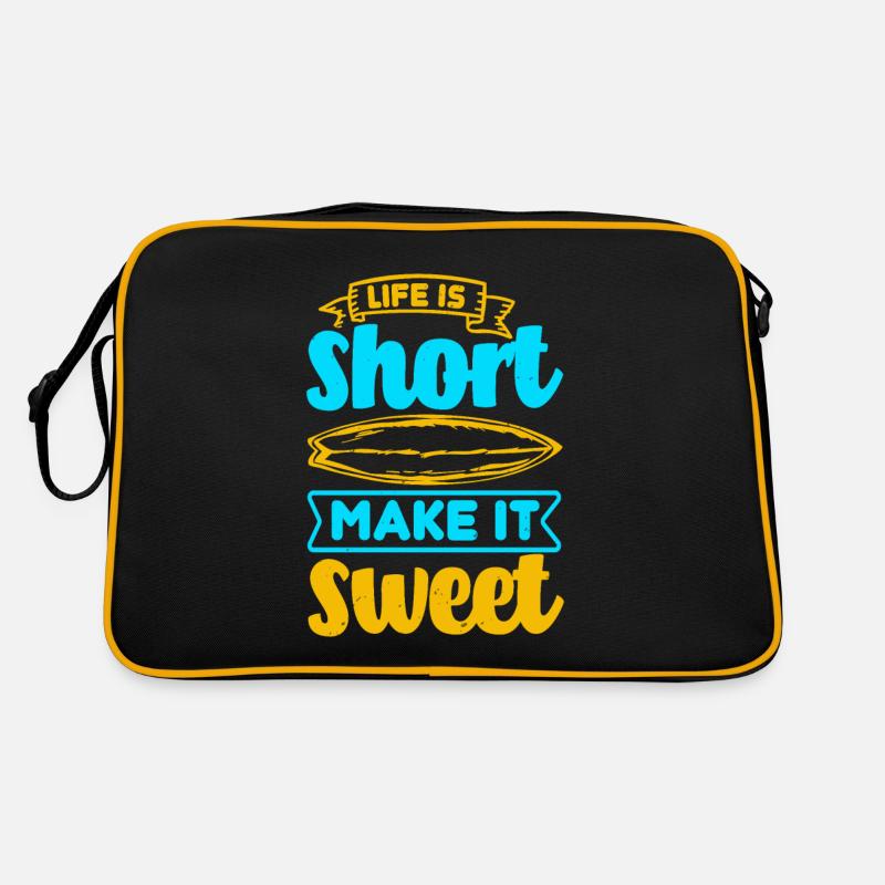 LA VIE EST COURTE RENDEZ-LA DOUCE Sac Retro
