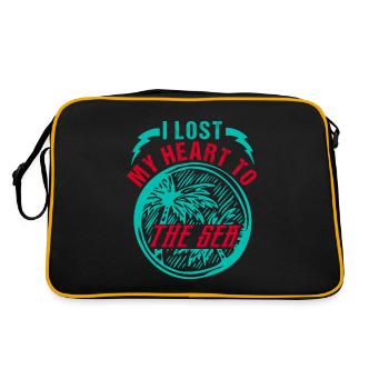 ICH HABE MEIN HERZ AN DAS MEER VERLOREN - Retro Tasche - Schwarz/Gold - Hinten