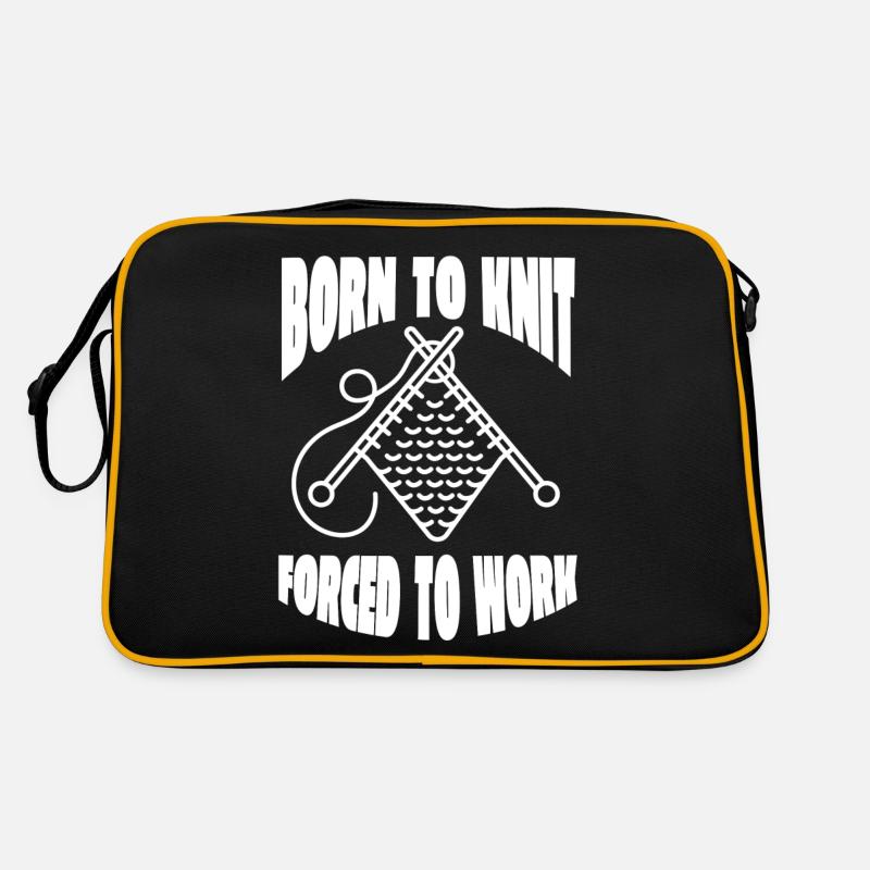 Knitting Knitter Crochet Tailor Seamstress Retro Bag