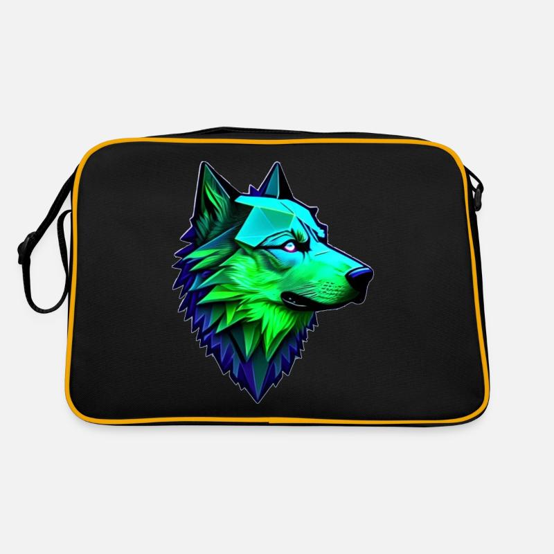 Wolf polygonale Form Retro Tasche