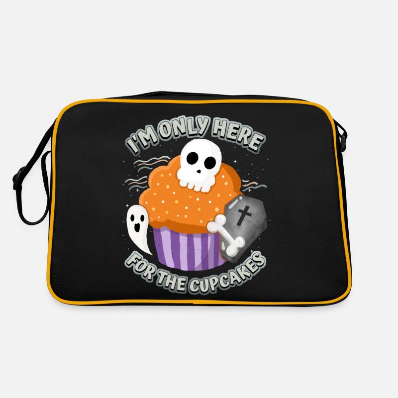 Halloween Cupcake with Skull and Coffin Retro Bag