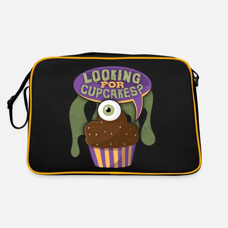 Cupcakes, muffins avec motif d’yeux étrange dicton Sac Retro