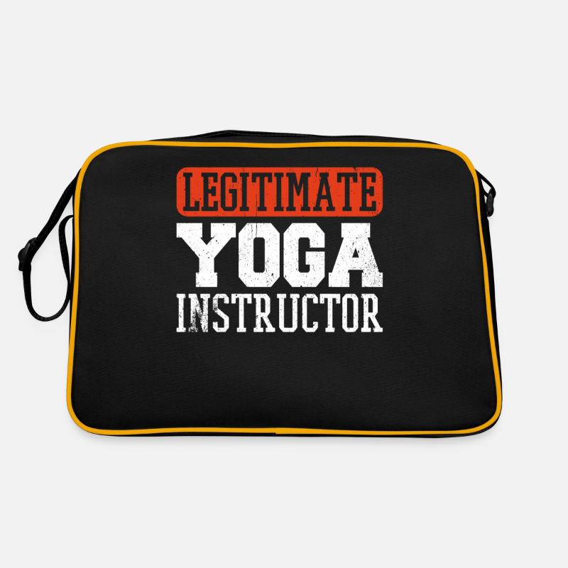 Funny Yoga Instructor Legitimate Yoga Instructor - Retro Bag - black/gold