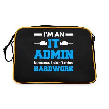 Je suis un administrateur informatique parce que cela ne me dérange pas de travailler dur - Sac Retro - noir/or - Dos