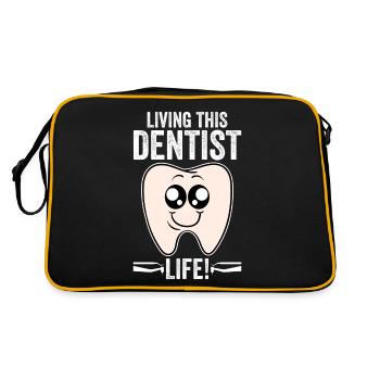 Living This Dentist Life - Retro Bag - black/gold - Back