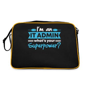 Je suis un administrateur informatique Quel est votre superpouvoir - Sac Retro - noir/or - Dos