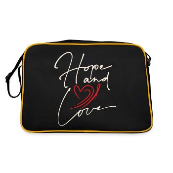 Espoir et amour Typographie d’espoir et d’amour - Sac Retro - noir/or - Dos