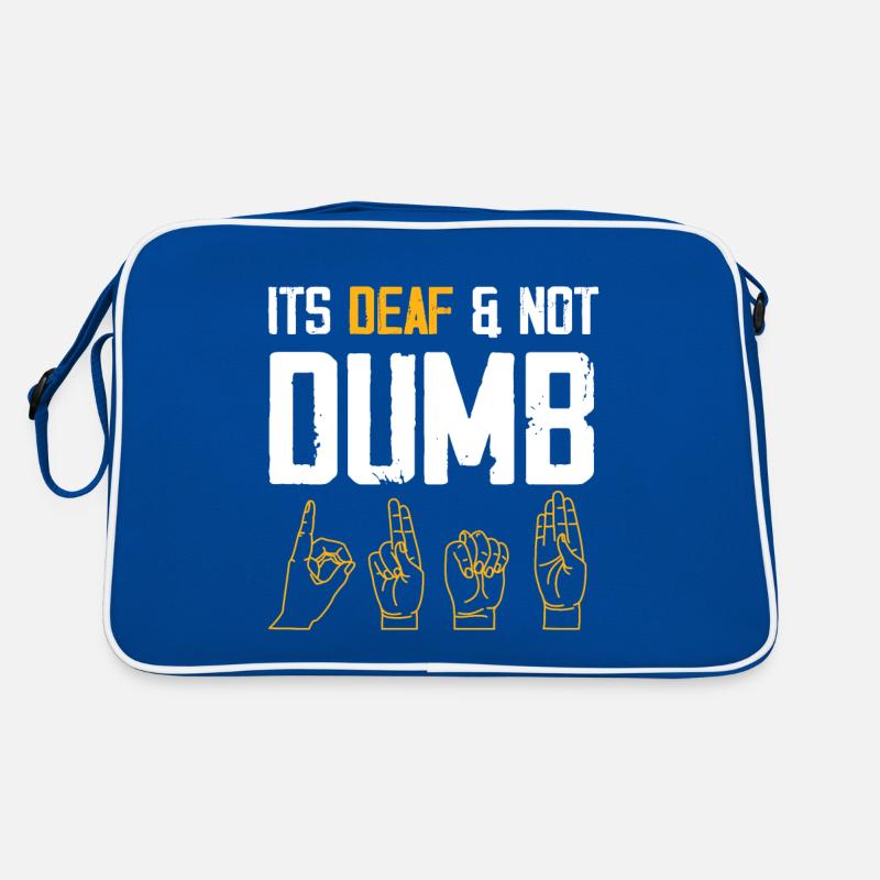 It's Deaf and Not Dumb | Deaf Pride Retro Tasche