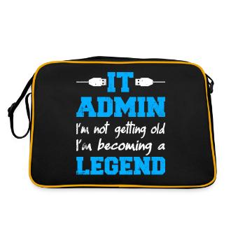 Administrateur informatique Je ne vieillis pas Je deviens une légende - Sac Retro - noir/or - Dos