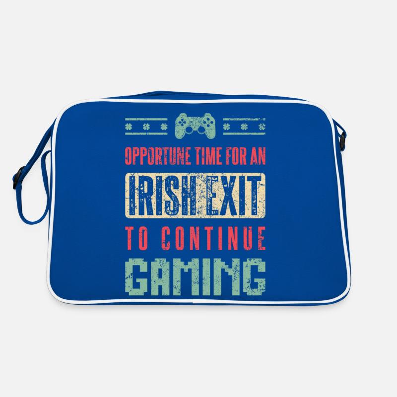 Irish Exit Gaming Cadeau de joueur de la Saint-Patrick Sac Retro
