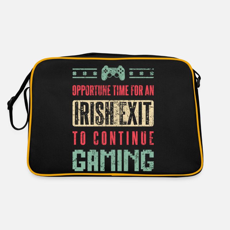 Irish Exit Gaming Cadeau de joueur de la Saint-Patrick Sac Retro