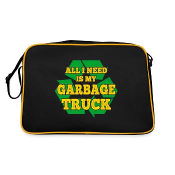 Tout ce dont j’ai besoin, c’est de mes cadeaux Garbage Man - Sac Retro - noir/or - Dos