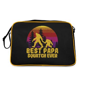 Meilleur squatch Papa Ever Funny Sasquatch - Sac Retro - noir/or - Dos