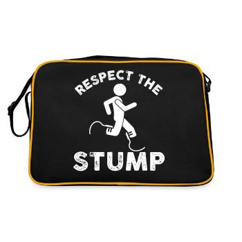 Respect the Stump | Prosthetic Leg - Retro Bag - black/gold - Back