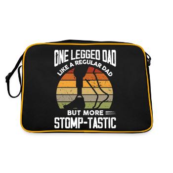 One legged dad like a regular dad but stomp-tastic - Retro Bag - black/gold - Back