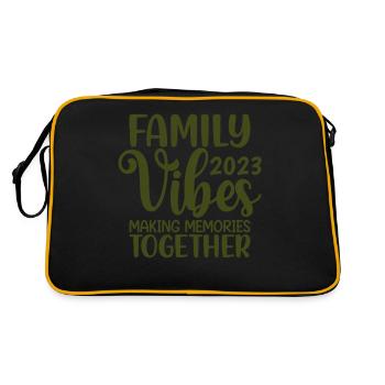 Family Vibes 2023 Créer des souvenirs ensemble - Sac Retro - noir/or - Dos