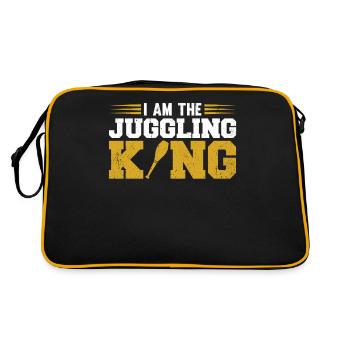 I Am The Juggling King - Retro Tasche - Schwarz/Gold - Hinten