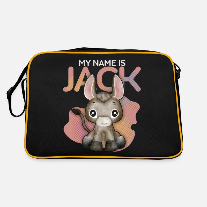 Esel, Jack-Donkey, lustiger Spruch My-Name-Is-Jack Retro Tasche