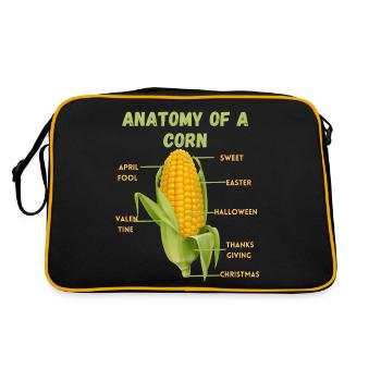 Anatomy of a corn - Retro Bag - black/gold - Back