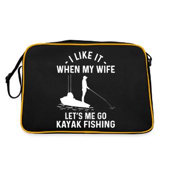 Pêche en kayak et pêche en kayak - Sac Retro - noir/or - Dos