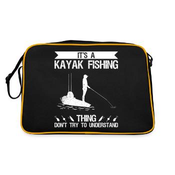 C’est une chose de pêche en kayak N’essayez pas de comprendre - Sac Retro - noir/or - Dos