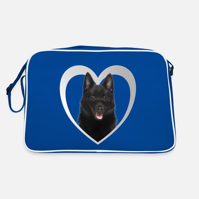 Schipperke Herz - I Love Schipperke Retro Bag