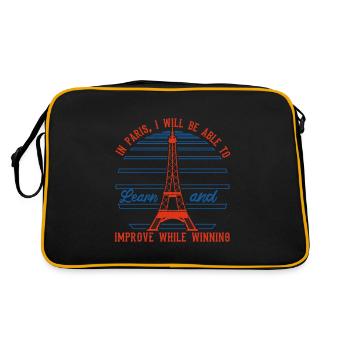 IN PARIS I WILL BE ABLE TO LEARN AND IMPROVE WILE - Retro Bag - black/gold - Back