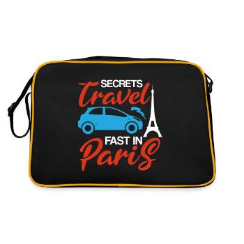 LES SECRETS VOYAGENT VITE À PARIS - Sac Retro - noir/or - Dos