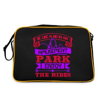 AMUSEMENT PARK ENJOY THE RIDES - Retro Bag - black/gold - Back