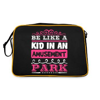 BE LIKE A KID IN AN AMUSEMENT PARK - Retro Bag - black/gold - Back