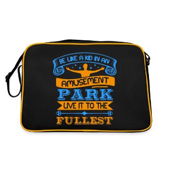 AMUSEMENT PARK LIVE IT TO THE FULLEST - Retro Bag - black/gold - Back