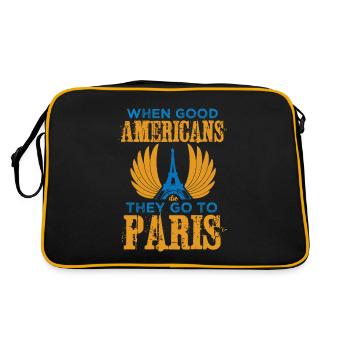 QUAND LES BONS AMÉRICAINS VONT À PARIS - Sac Retro - noir/or - Dos