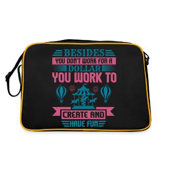 DOLLAR QUE VOUS TRAVAILLEZ POUR CRÉER ET VOUS AMUSER - Sac Retro - noir/or - Dos
