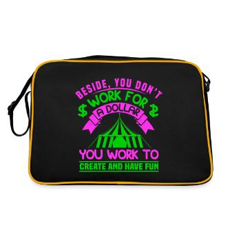 À CÔTÉ DE YU NE TRAVAILLEZ PAS POUR UN DOLLAR VOUS TRAVAILLEZ À CREA - Sac Retro - noir/or - Dos