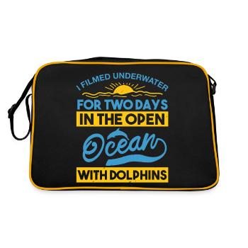 FOR TWODAYS IN THE OPEN OCEAN WITH DOLPHINS - Retro Bag - black/gold - Back