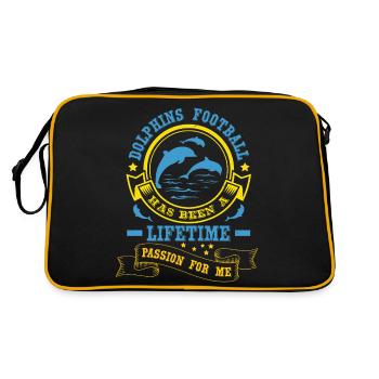DOLPHINS FOOTBALL À VIE - Sac Retro - noir/or - Dos