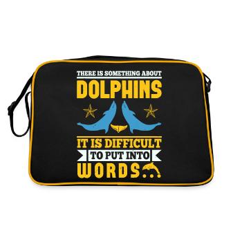 DOLPHINS IT IS DIFFICULT TO PUT INTO WORDS - Retro Bag - black/gold - Back