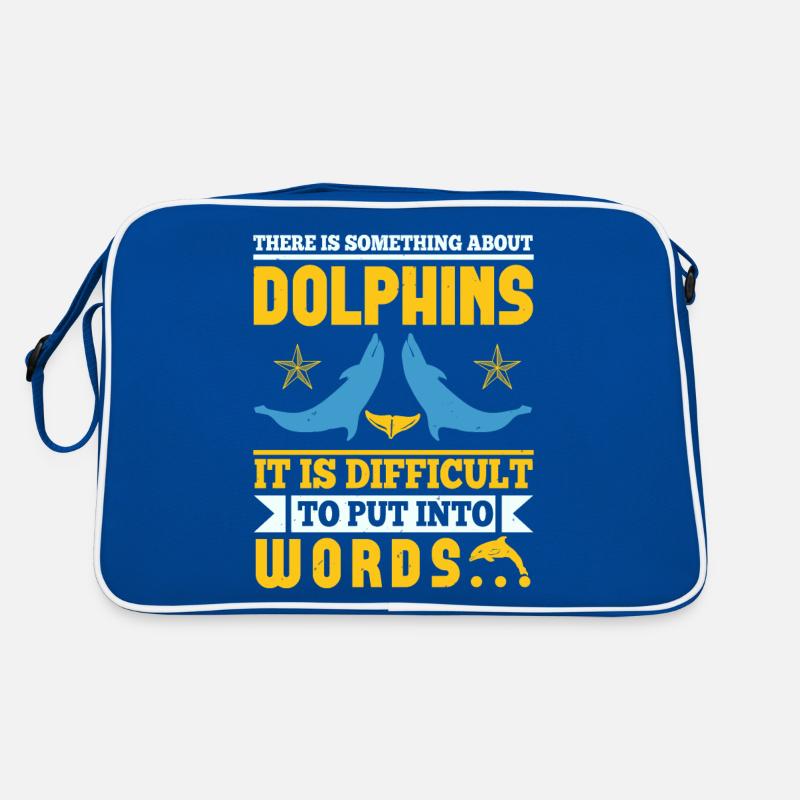 DOLPHINS IT IS DIFFICULT TO PUT INTO WORDS Retro Bag