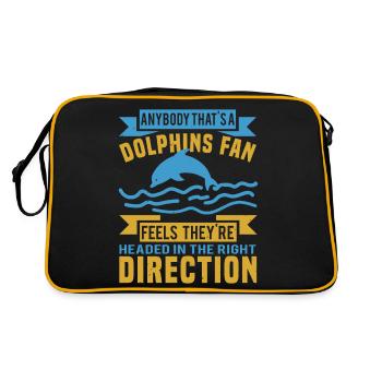 DOLPHINS FAN FEELS THEY ARE DIRECTION - Retro Bag - black/gold - Back