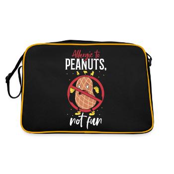Allergique aux arachides Pas drôle - Sac Retro - noir/or - Dos