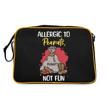 Allergique aux arachides Pas drôle - Sac Retro - noir/or - Dos