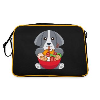 Japanese Ramen Noodle Dog - Retro Bag - black/gold - Back