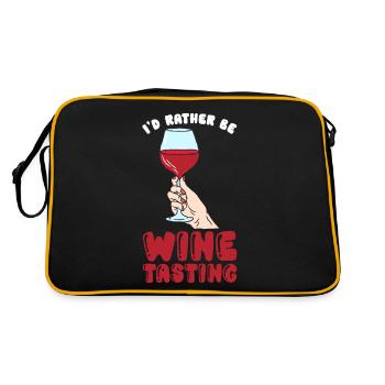 Je préfère faire une dégustation de vin - Sac Retro - noir/or - Dos